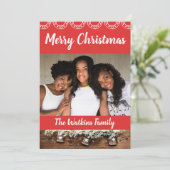 Afro-Amerikaanse familiefoto Kerstkaart (Staand voorkant)