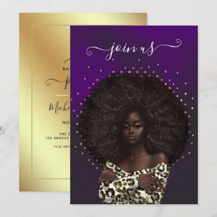 Afro-Amerikaanse Fashionista vrijgezellenfeest Kaart