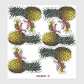 Afro-Amerikaanse fee en ananas Sticker (Vel)
