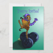 Afro-Amerikaanse Fee en Blauwebes Verjaardag Kaart (Voorkant)