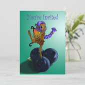 Afro-Amerikaanse Fee en Blauwebes Verjaardag Kaart (Staand voorkant)