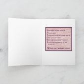 Afro-Amerikaanse fee en Paarse bloem Verjaardag Kaart (Binnen)