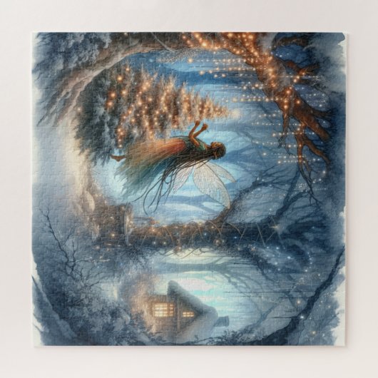 Afro-Amerikaanse fee versiert kerstboom Legpuzzel (Horizontaal)