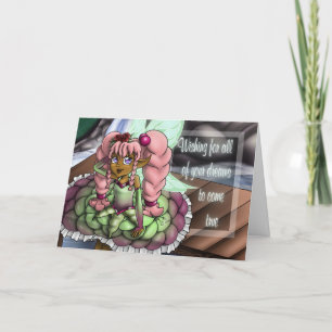 Afro-Amerikaanse fee vlinder vleugels verjaardag Kaart