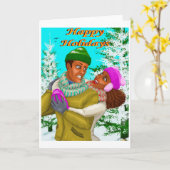 Afro-Amerikaanse feestdag Vouwkaart Kaart (Gele Bloem)