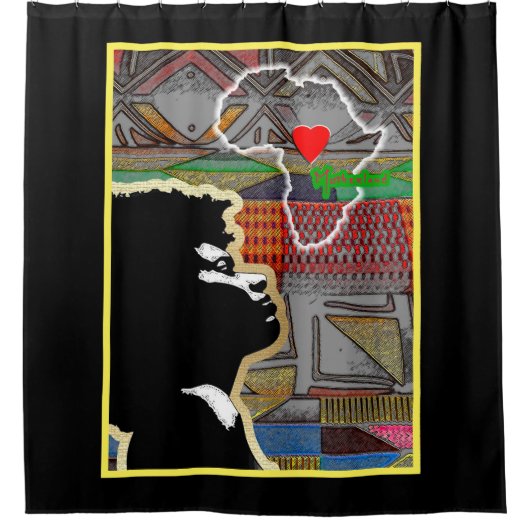 Afro-Amerikaanse folk Douchegordijn (Voorkant)