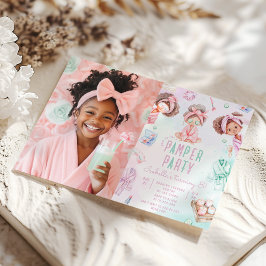 Afro-Amerikaanse Foto Pamper partij Verjaardag Kaart