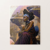 Afro-Amerikaanse futuristische dame Legpuzzel (Verticaal)