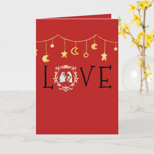 Afro-Amerikaanse Geboorte Kerstmis Kaart (Gele Bloem)