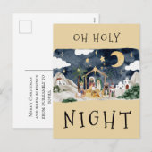 Afro-Amerikaanse Geboorte Kerstmis Kaart (Voorkant / Achterkant)