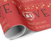 Afro-Amerikaanse Geboorte Kerstmis Kaart Cadeaupapier (Rol Hoek)