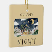 Afro-Amerikaanse Geboorte Kerstmis Kaart Keramisch Ornament (Rechts)