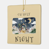 Afro-Amerikaanse Geboorte Kerstmis Kaart Keramisch Ornament (Links)