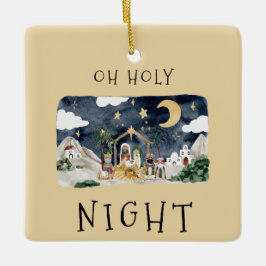 Afro-Amerikaanse Geboorte Kerstmis Kaart Keramisch Ornament