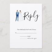 Afro-Amerikaanse geïllustreerde bruiloft van echtp Informatiekaartje (Voorkant)