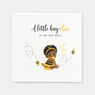 Afro-Amerikaanse Gele Zwarte Bij Baby Shower  Servet