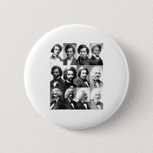 Afro-Amerikaanse Geschiedenis Frederick Dougl Zwar Ronde Button 5,7 Cm (Voorkant)
