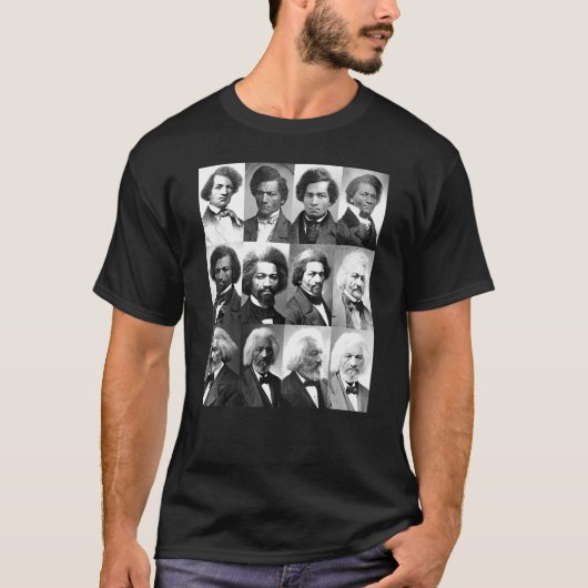 Afro-Amerikaanse geschiedenis Frederick Douglass Z T-shirt (Voorkant)