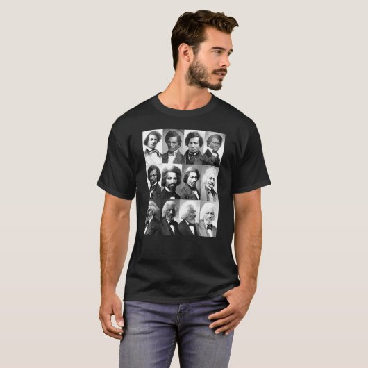 Afro-Amerikaanse geschiedenis Frederick Douglass Z T-shirt (Voorkant volledig)