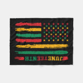 Afro-Amerikaanse geschiedenis Juneteenth vlag 1865 Fleece Deken (Voorkant (Horizontaal))