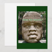 Afro-Amerikaanse geschiedenis Olmec hoofdflyer Kaart (Voorkant / Achterkant)