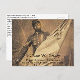 Afro-Amerikaanse geschiedenis William Carney Briefkaart