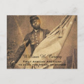 Afro-Amerikaanse geschiedenis William Carney Briefkaart (Voorkant)
