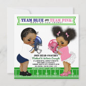 Afro-Amerikaanse Geslacht Onthullen Douche Uitnodi Kaart (Voorkant)