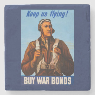 Afro-Amerikaanse gevechtspiloten uit de Tweede Wer Stenen Onderzetter