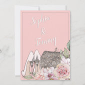 Afro-Amerikaanse Glitter Glam Bride Vrijgezellenfe Kaart (Achterkant)