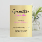 Afro-Amerikaanse gouden Afstuderen Kaart (Staand voorkant)