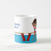 Afro-Amerikaanse gymnaste meisje Schattigee gymnas Koffiemok (Center)