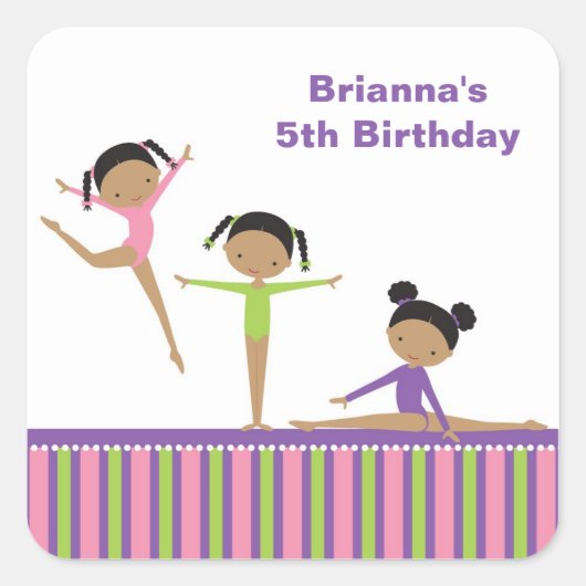 Afro-Amerikaanse gymnastiek Stickers (Voorkant)