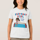 Afro-Amerikaanse Gymnastiek Verjaardagsfeest Gymna Tri-Blend Shirt (Voorkant)