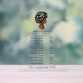 Afro-Amerikaanse Hair Salon Prijzen & Diensten Acryl Bord (Neutraal)