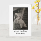 Afro-Amerikaanse Happy Birthday Tante Foto Kaart (Gele Bloem)