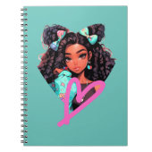 Afro-Amerikaanse hartpop Notitieboek (Voorkant)