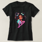 Afro-Amerikaanse hartpop T-shirt (Design voorkant)