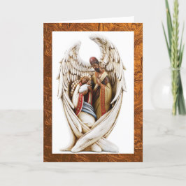 Afro-Amerikaanse Heilige Familie Kerst Kaart