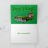 Afro-Amerikaanse hipster Sinterklaas kerstkaart Feestdagen Kaart (Binnen)