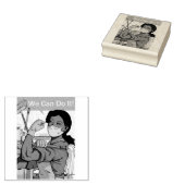 Afro-Amerikaanse Housekeeping Rubber Stamp Rubberstempel (Gestempeld)