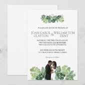 Afro-Amerikaanse huwelijksuitnodiging | tropisch Kaart (Voorkant / Achterkant)