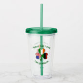 Afro-Amerikaanse Ierse vlaggen Shamrock - geperson Acryl Drinkbeker (Voorkant)