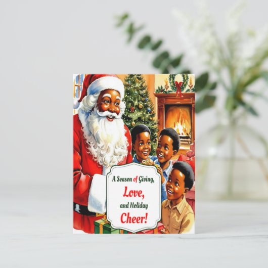 Afro-Amerikaanse Inspirerend kerst Briefkaart (Staand voorkant)