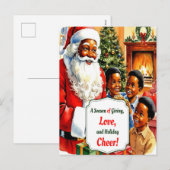 Afro-Amerikaanse Inspirerend kerst Briefkaart (Voorkant / Achterkant)