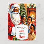 Afro-Amerikaanse Inspirerend kerst Briefkaart (Voorkant)