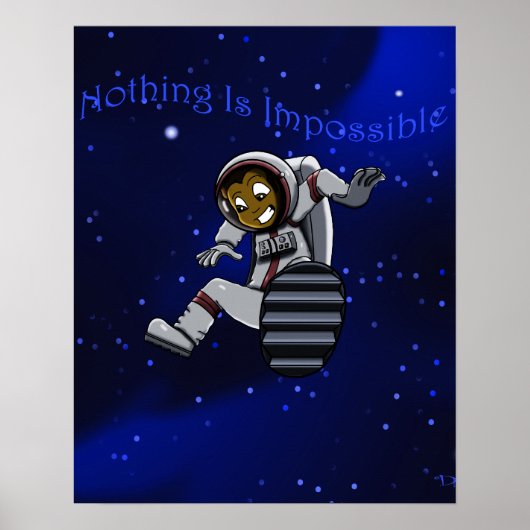 Afro-Amerikaanse jongen astronaut Poster (Voorkant)