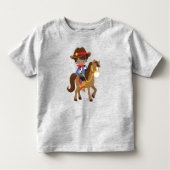 Afro-Amerikaanse Jongen, Cowboy, Sheriff, Paard Kinder Shirts (Voorkant)