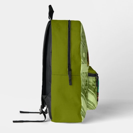 Afro-Amerikaanse jongen geel groen Bedrukte Rugzak (Links)