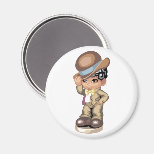 Afro-Amerikaanse jongen magneet (Voorkant / Achterkant)